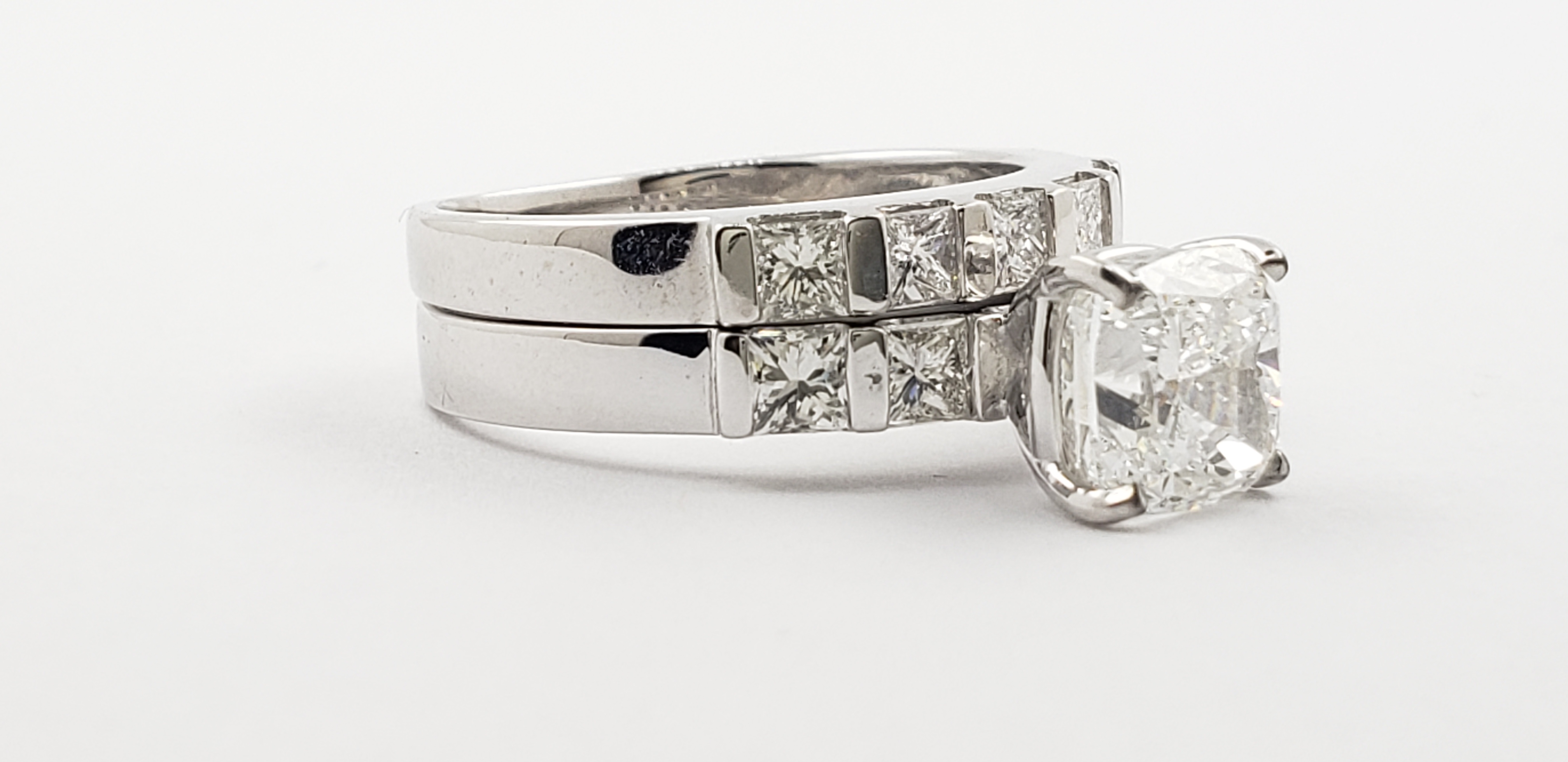 Cushion & Princess Cut Diamond Set